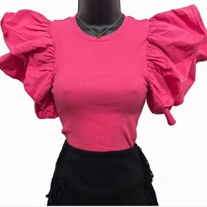 Zara Puffy Sleeves Bodysuit